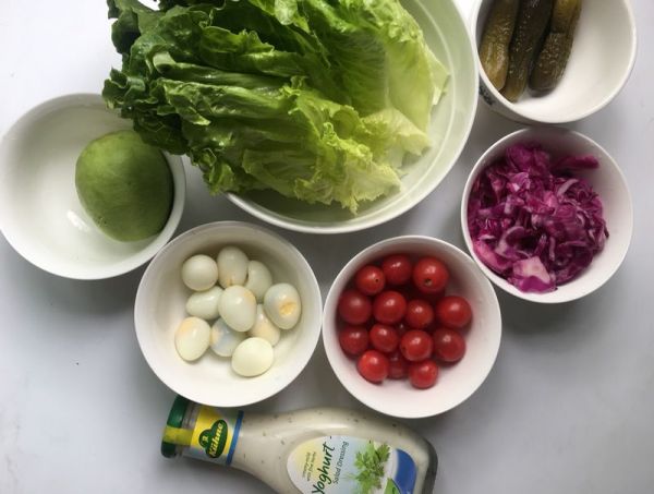 鹌鹑蛋果蔬沙拉