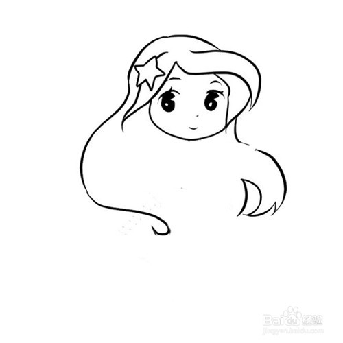 简笔画-如何画美人鱼的简笔画