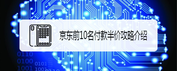 京东前10名付款半价攻略介绍