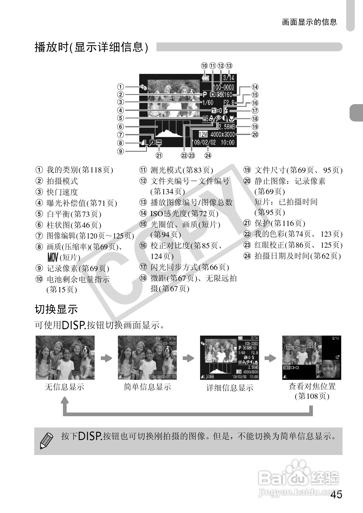佳能IXUS 1000 HS数码相机使用说明书:[5]