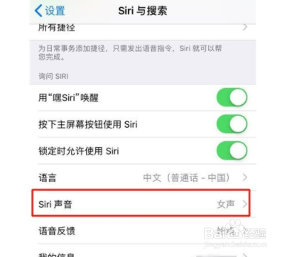 如何设置iphone11pro Siri性别