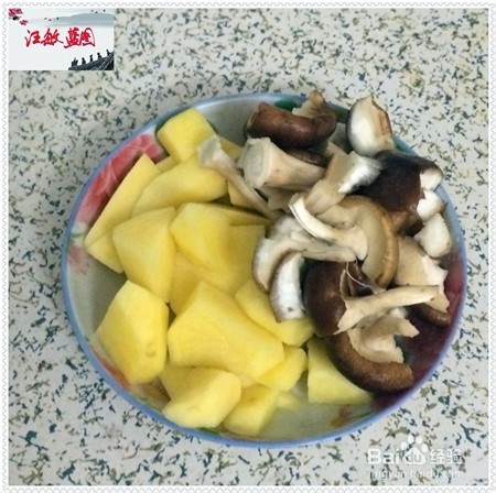家常菜：[15]土豆蘑菇炖鸡腿肉