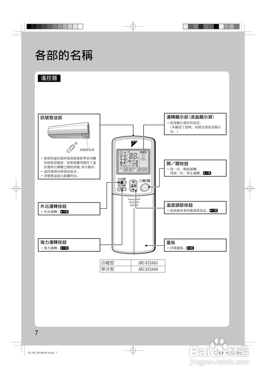 大金FTX(K)50JVLT空调说明书:[1]