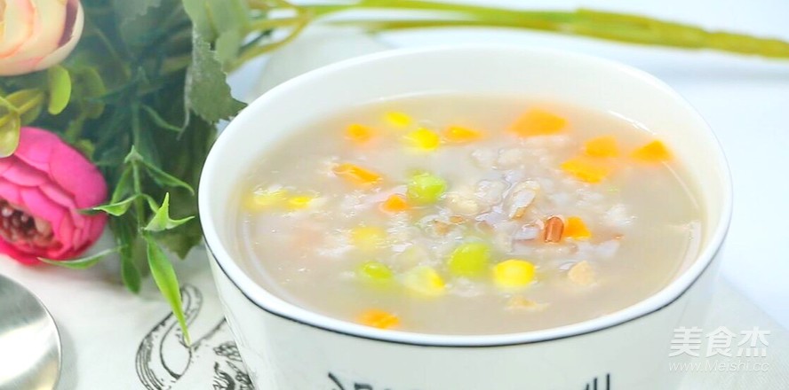 鸡肉蔬菜粥的做法