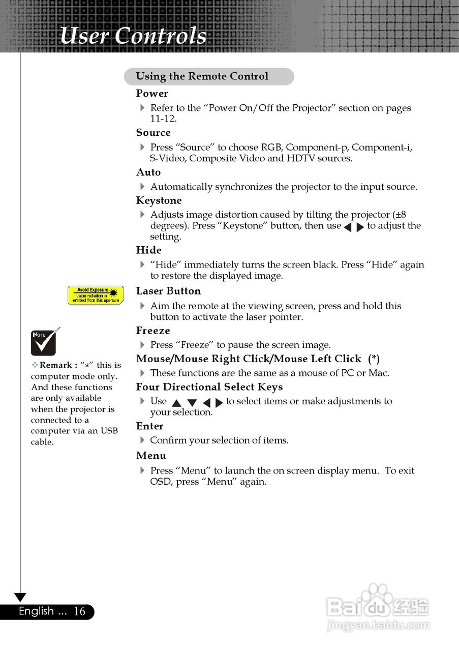 奥图玛投影机EP729型说明书:[2]