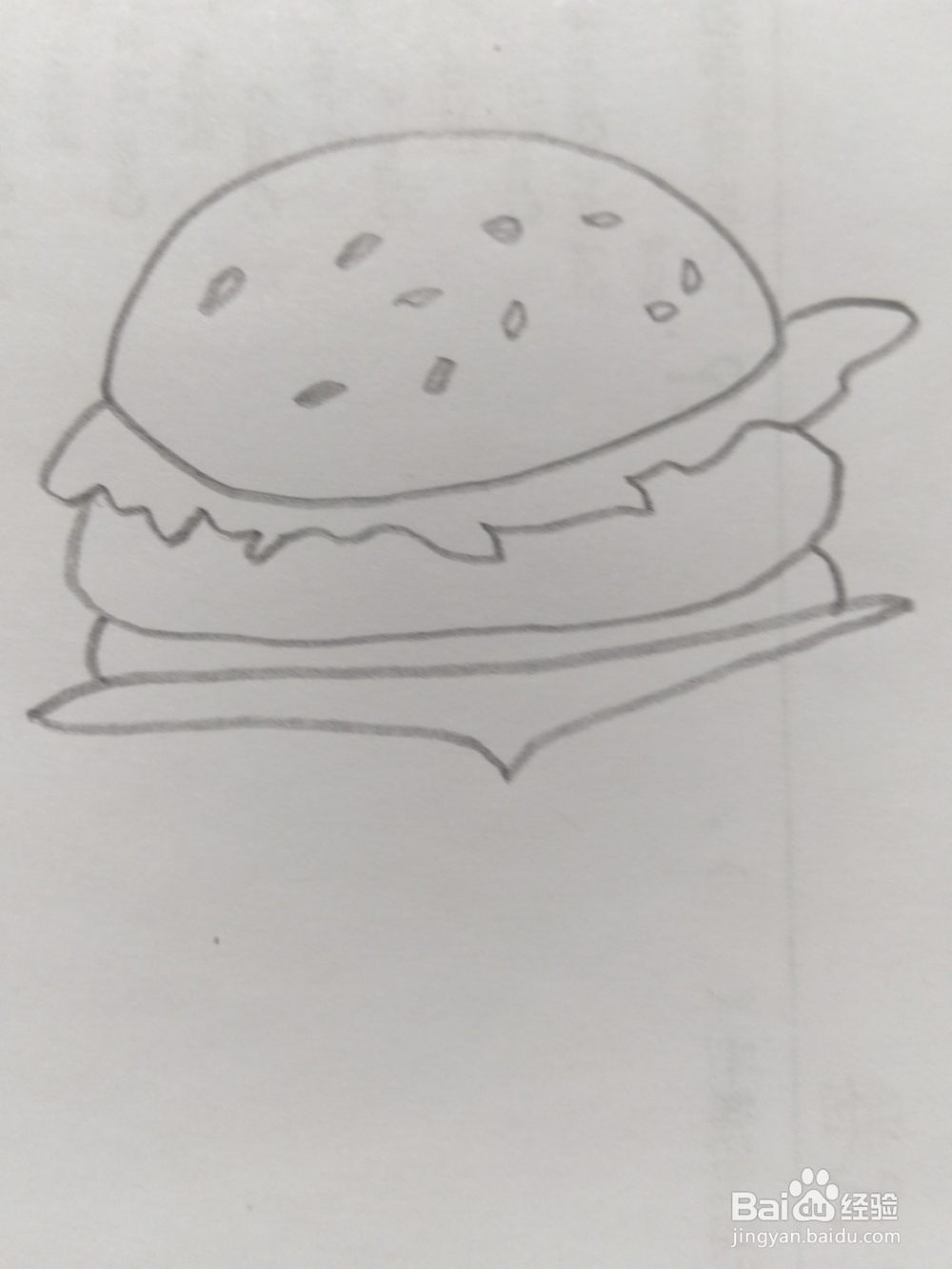 简笔画面包画法3