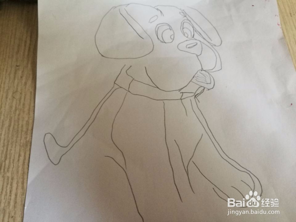 小狗的简笔画步骤