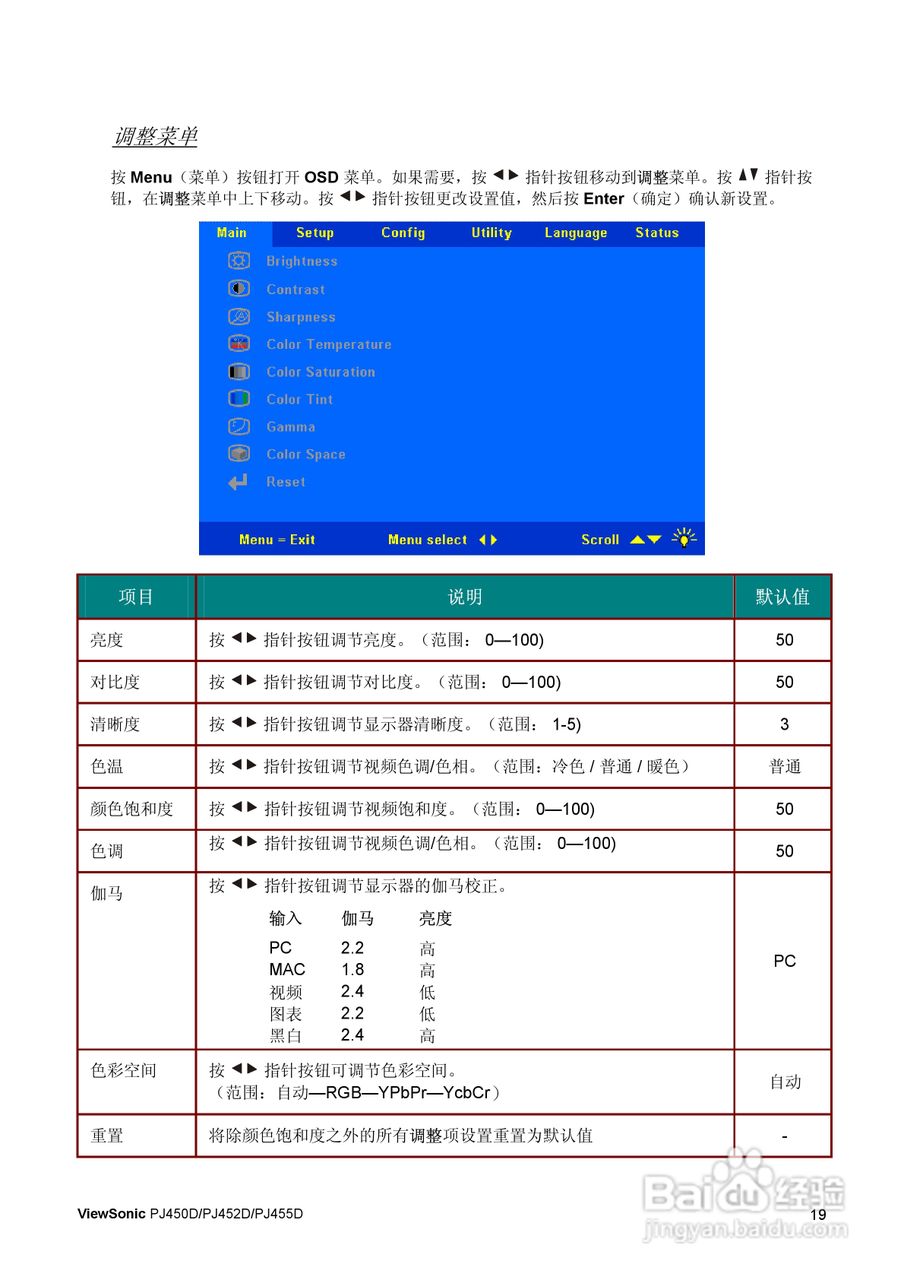 优派PJ455D投影仪使用说明书:[3]