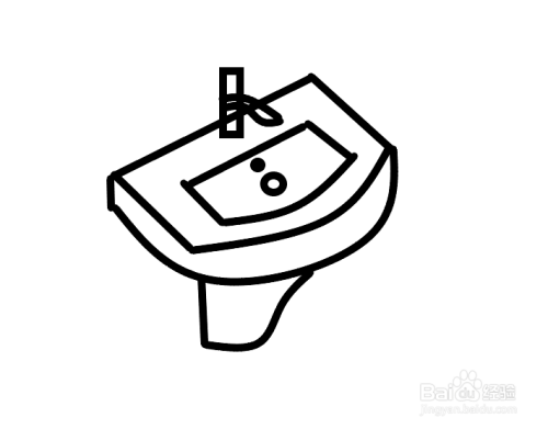 浴室洗脸盆的画法教程