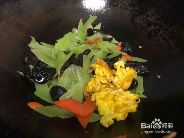 莴笋炒鸡蛋教学