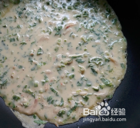 虾皮苦苣饼制作步骤