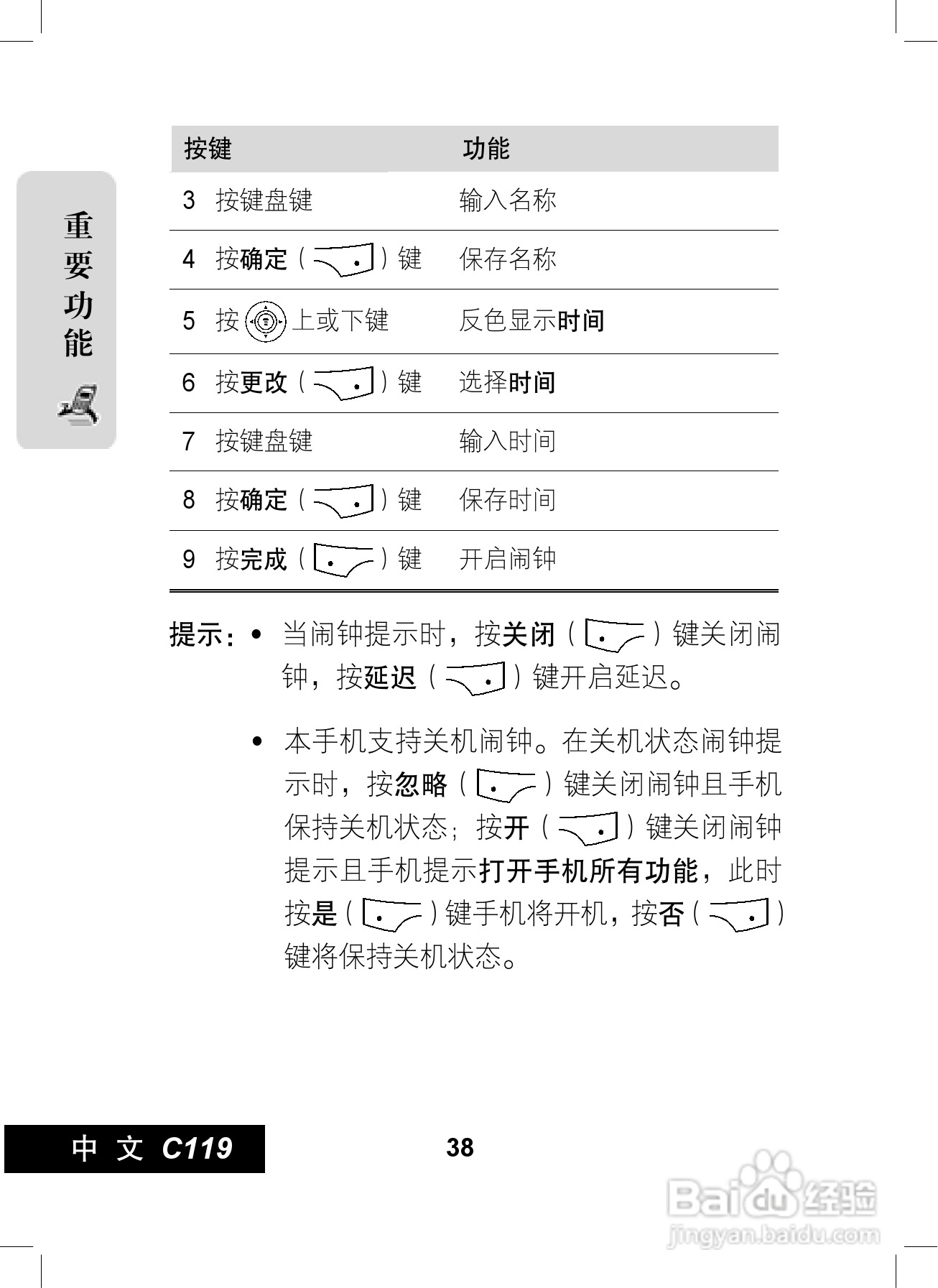 摩托罗拉C119手机使用说明书:[4]