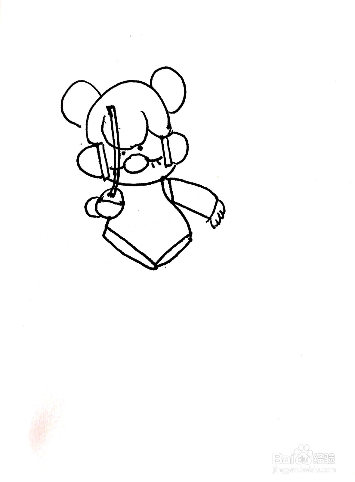 正面的击剑运动员线描画怎么画