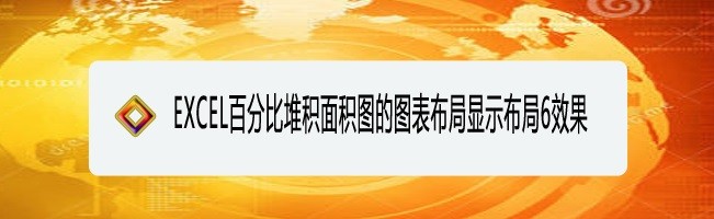 <b>EXCEL百分比堆积面积图的图表布局显示布局6效果</b>