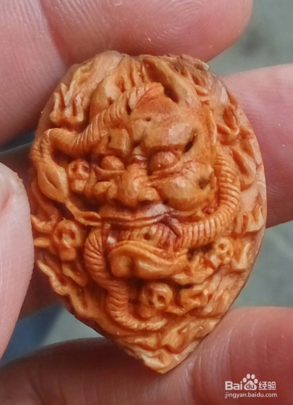 桃核雕刻般若单子过程