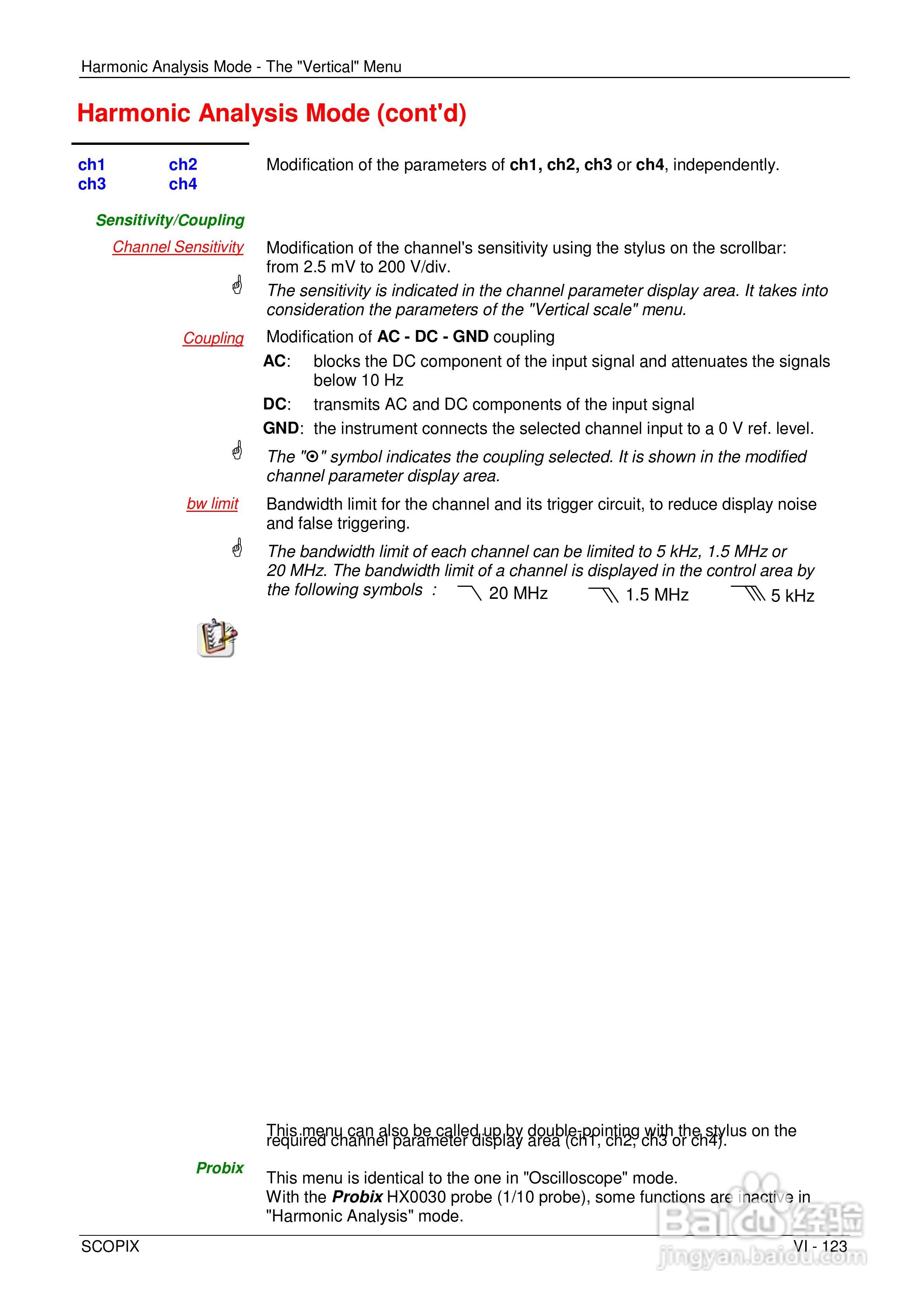 OX7204便携式数字存储示波器用户手册:[13]