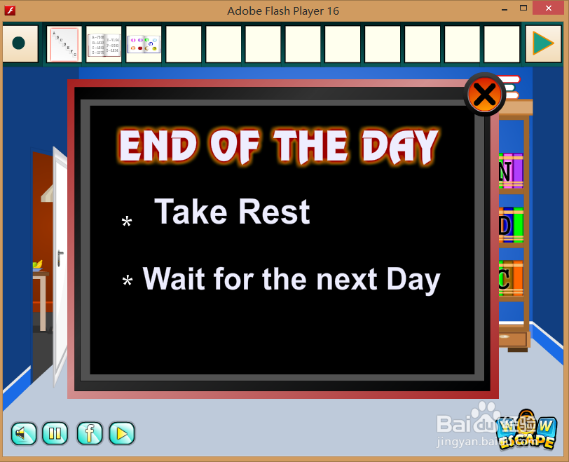 Flash游戏攻略：[37]蓝色单间逃脱-3