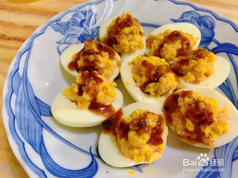 怎样做出家常菜系列之虾仁酿鸡蛋