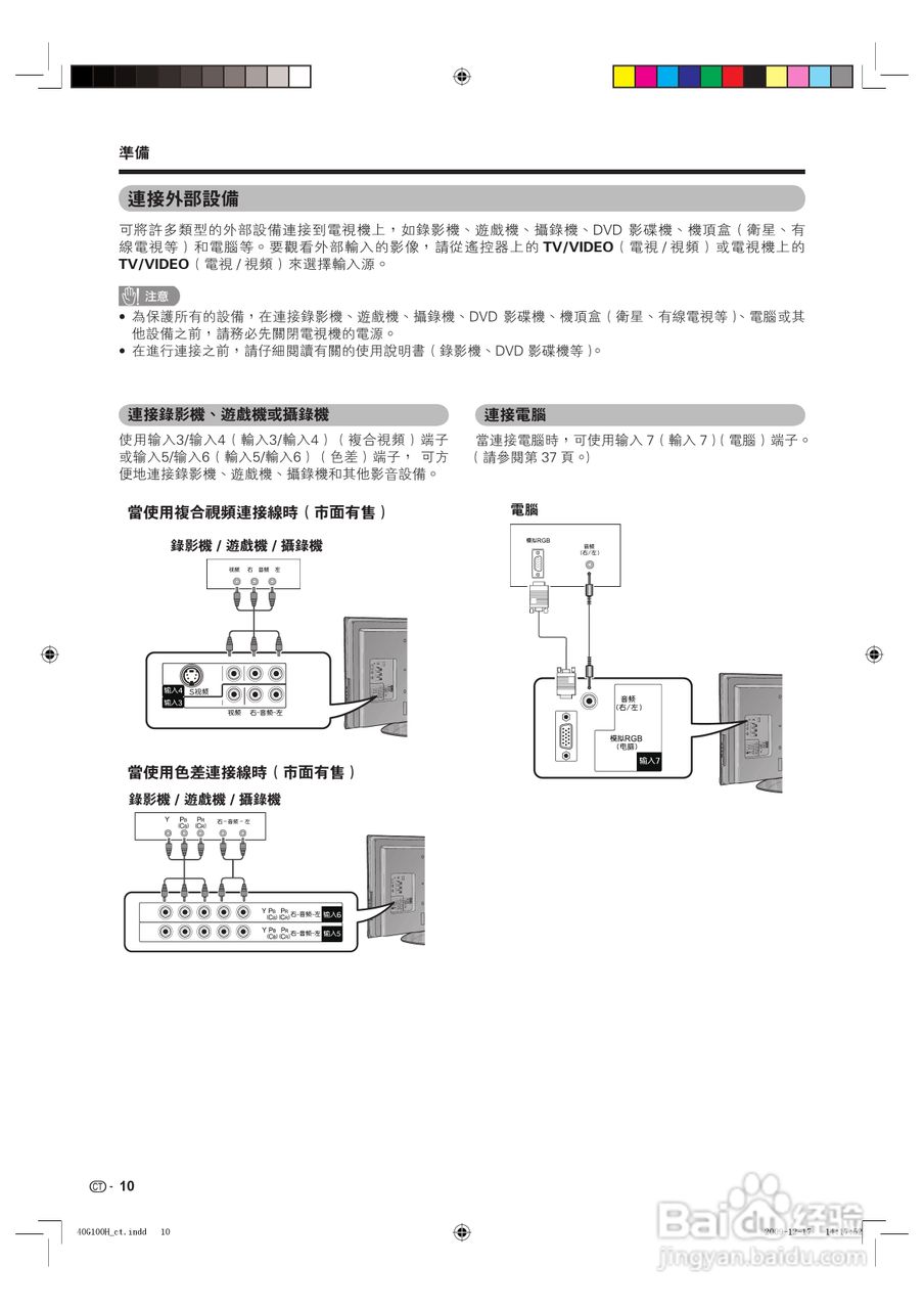 声宝LC-40G100H型液晶电视机使用说明书:[1]