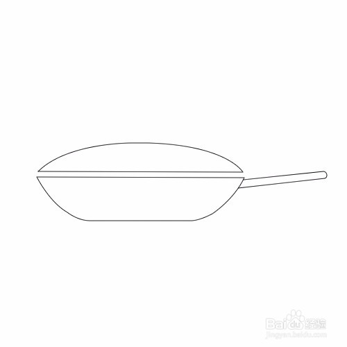 如何画平底锅简笔画