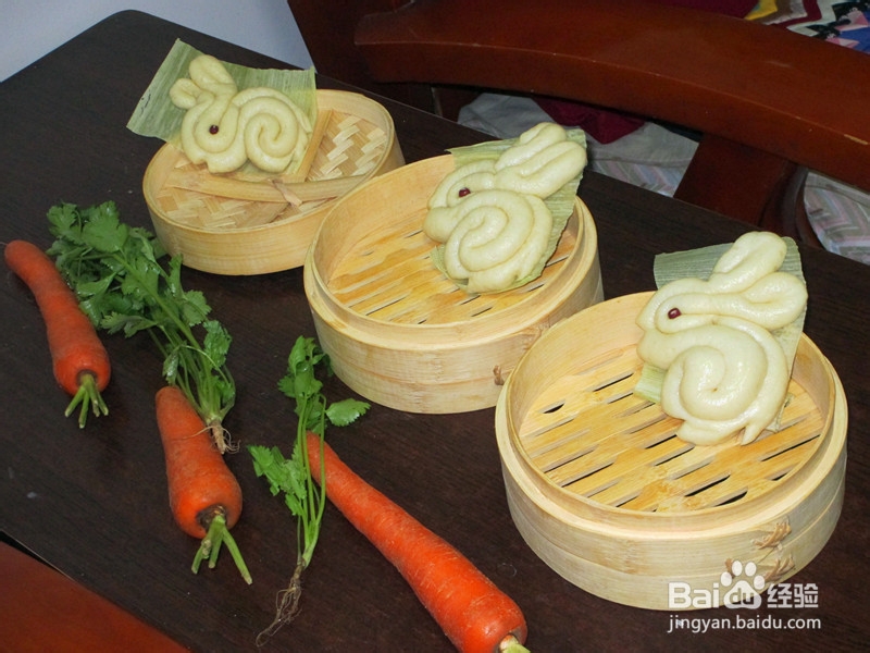 超萌兔宝宝，可爱小馒头