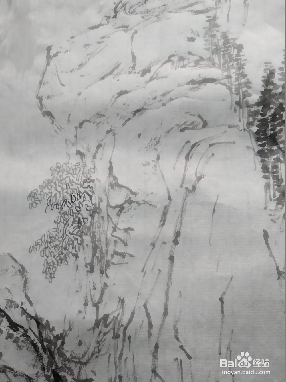如果给山水画打线稿