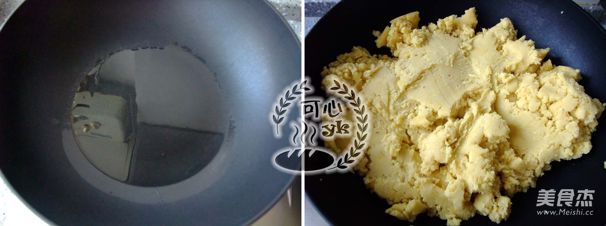 惊艳喜庆的红曲双色绿豆糕