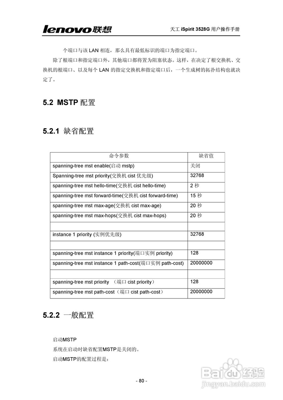 联想天工 iSpirit 3528G交换机 用户操作手册:[8]