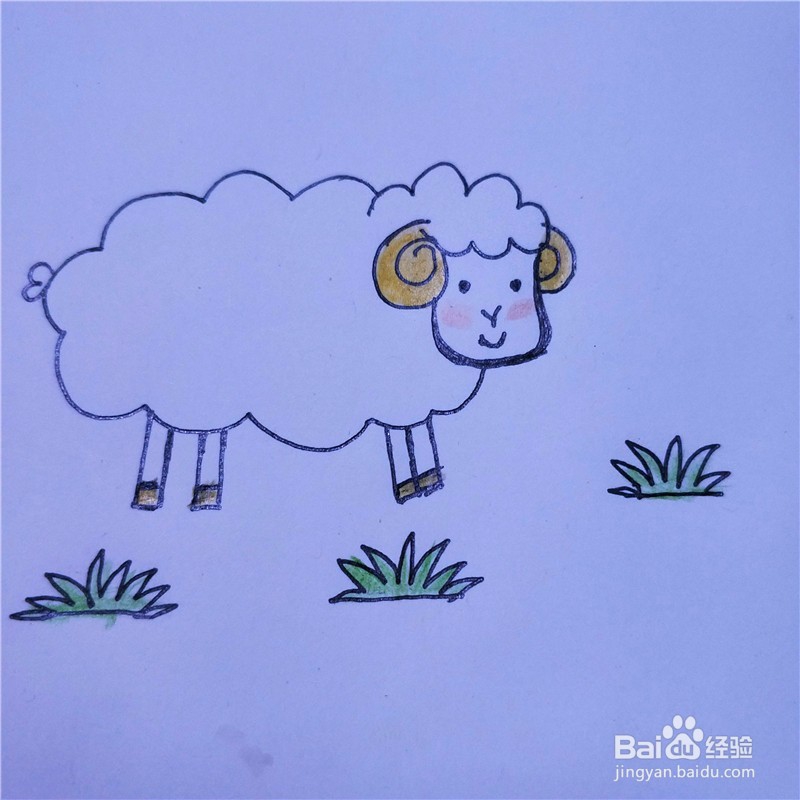 <b>宝宝启蒙画：如何画一只萌萌的小羊羔</b>