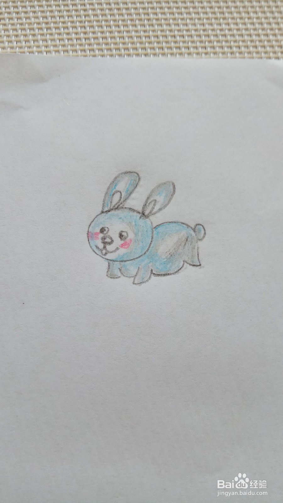 儿童简笔画彩色小兔子的画法