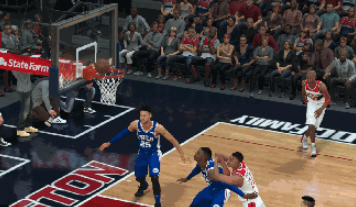 NBA2K19游戏空档位中投上篮技巧