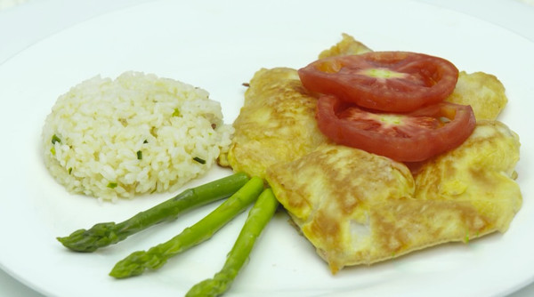 香煎大西洋红鱼片