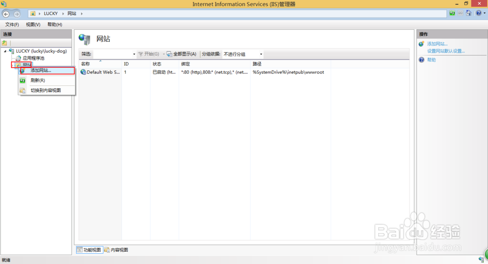 Win 8系统C#项目iis网站发布方法