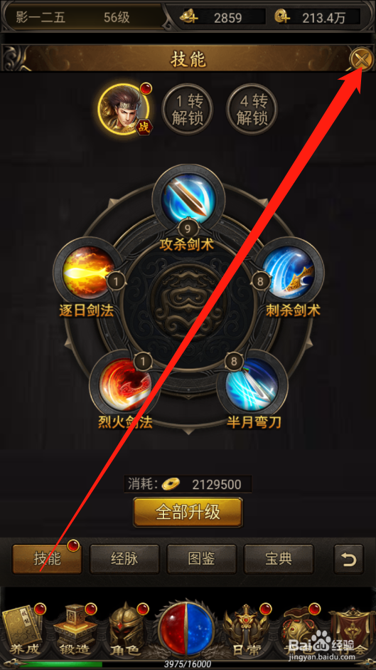 忍者传奇如何升级角色技能