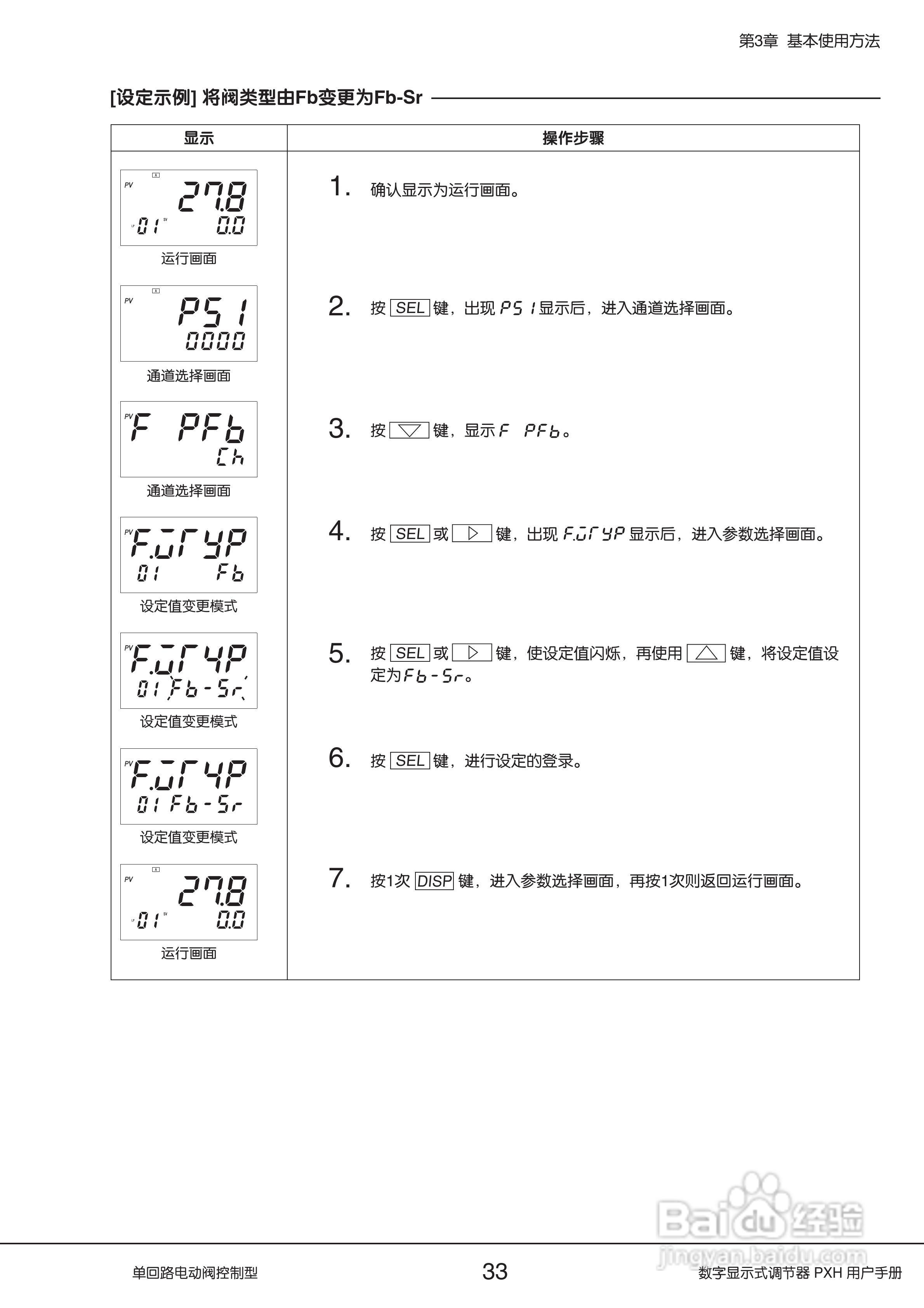 富士PXH电动阀控制型数字显示式调节器操作手册:[4]