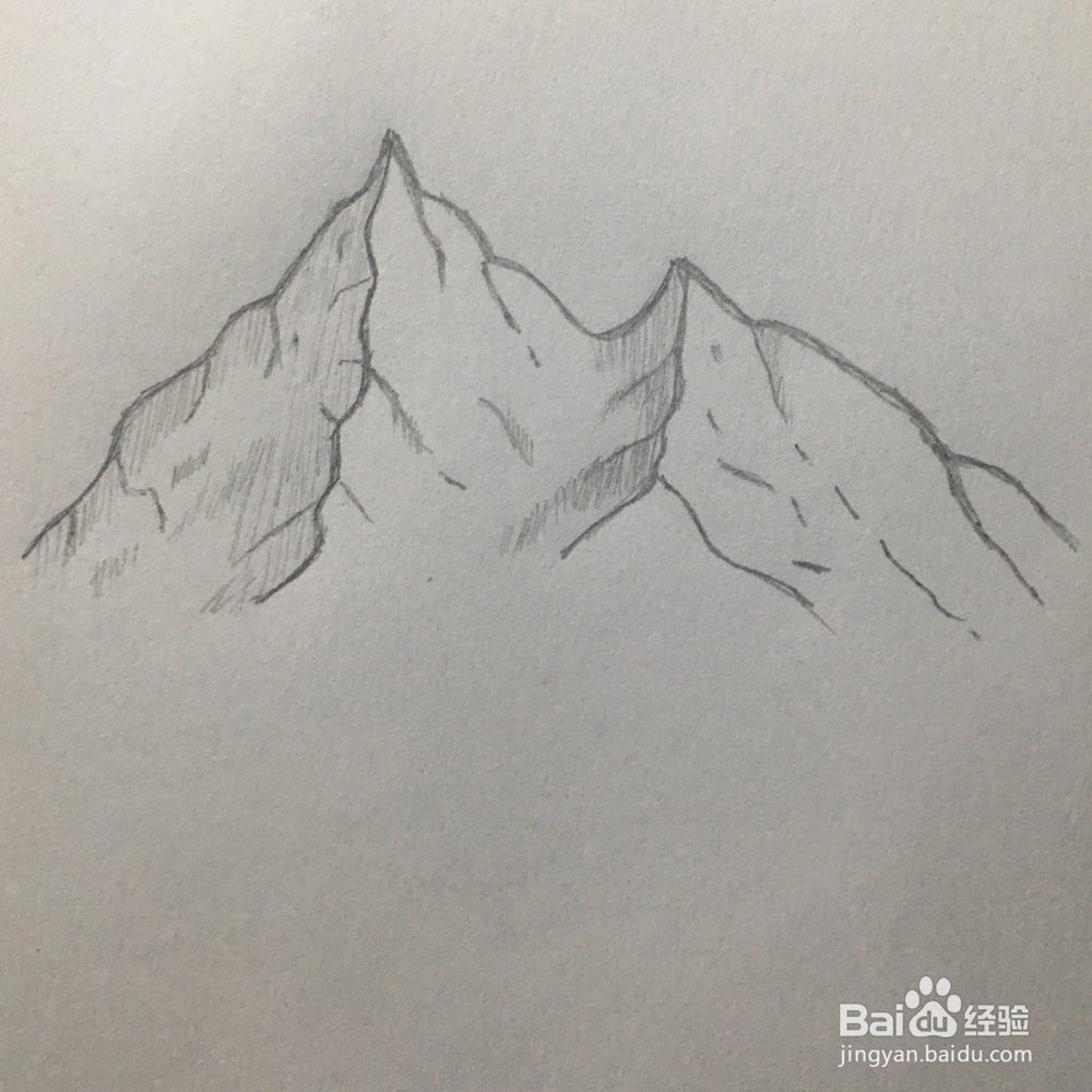 山丘陵简笔画的画法介绍