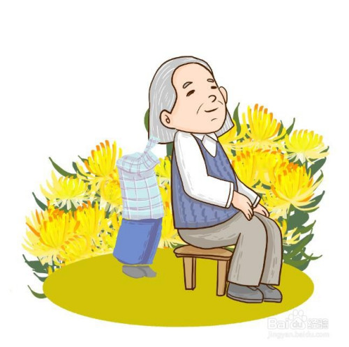 给奶奶捶背的简笔画