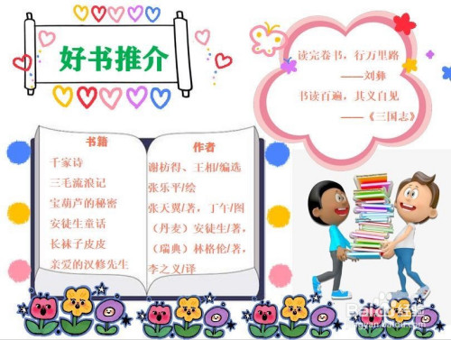 好書推薦手抄報