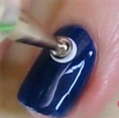 海军风美甲DIY教程