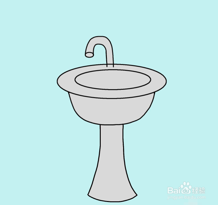怎么画洗手池简笔画