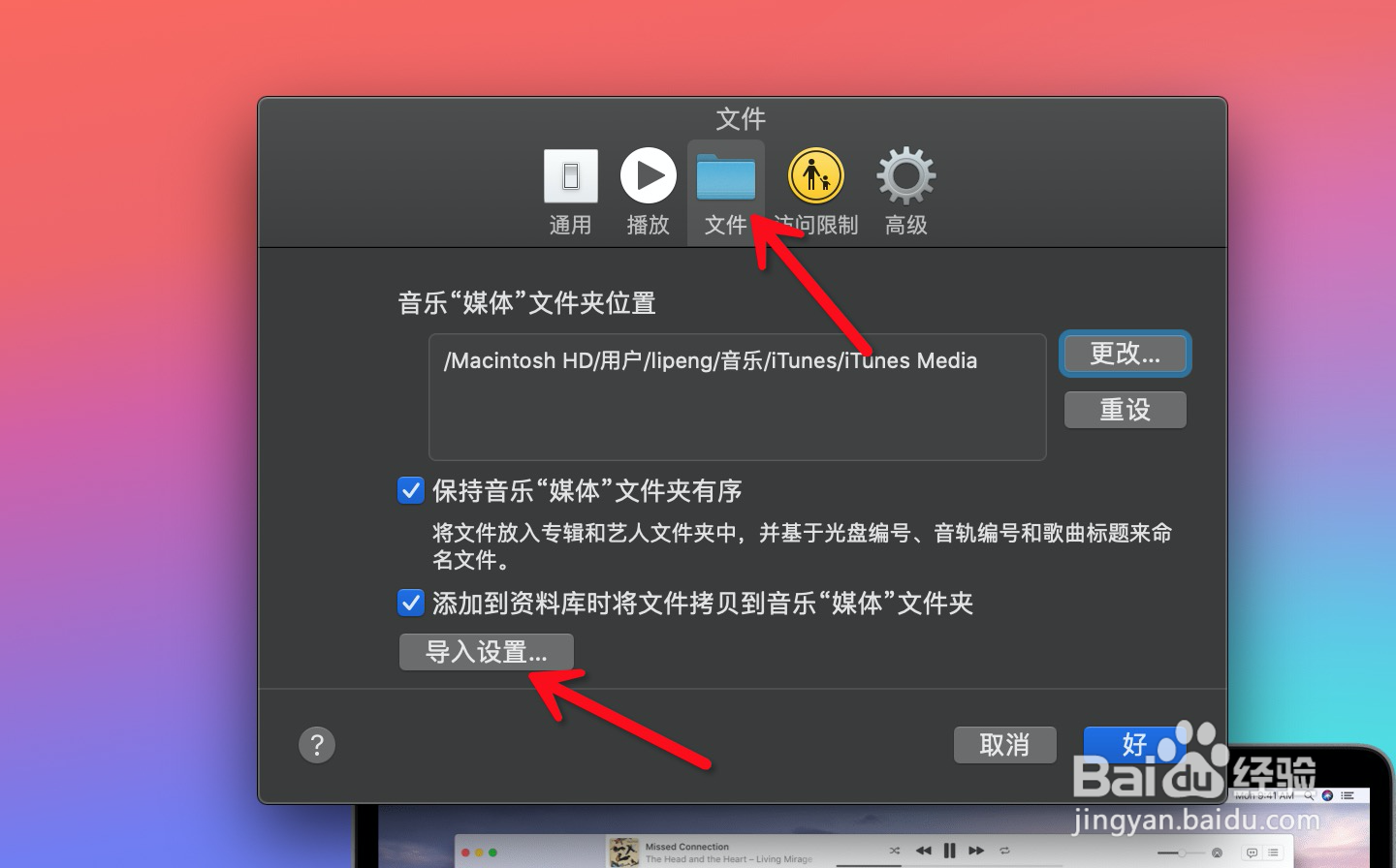 Mac音乐如何设置导入时读取光盘使用纠错功能