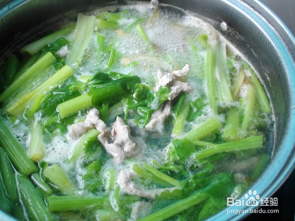 榨菜芹菜肉丝汤的做法