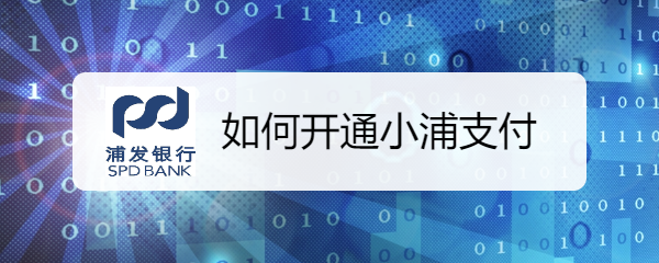 如何开通小浦支付