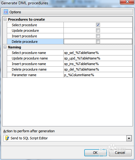 如何用Maestro生成表update存储过程到SQL编辑器