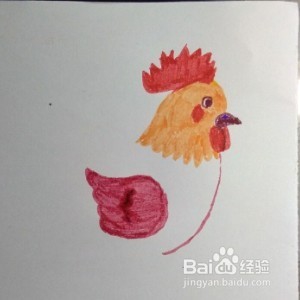 公鸡画法教程(3)亲子简笔画,公鸡怎么画?