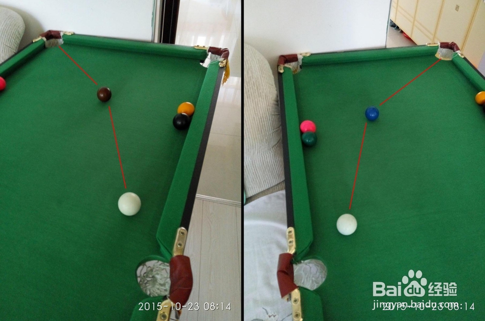 用最低成本练习台球进球点记忆和击球姿势方法