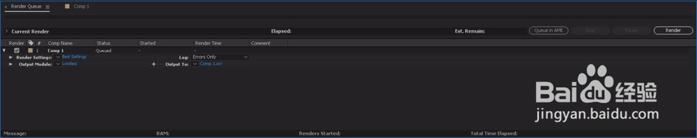 After Effect （ae）怎么输出透明的视频