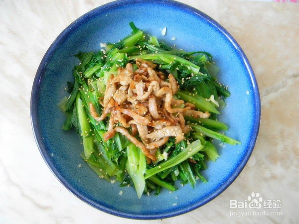 如何做酸甜肉丝油麦菜