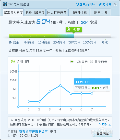 教你如何进行宽带测速