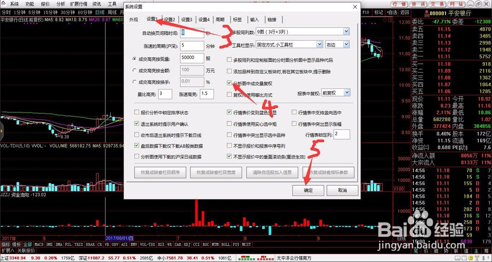 通达信板面上如何显示资金流向